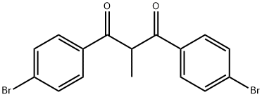 1,3-双(4-溴苯基)-2-甲基丙烷-1,3-二酮 结构式