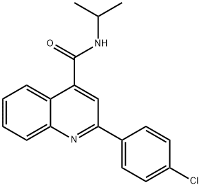 2-(4-chlorophenyl)-N-propan-2-ylquinoline-4-carboxamide 结构式