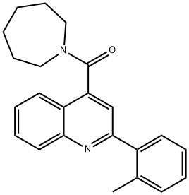 azepan-1-yl-[2-(2-methylphenyl)quinolin-4-yl]methanone 结构式