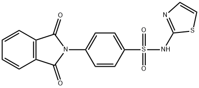 4-(1,3-dioxoisoindolin-2-yl)-N-(thiazol-2-yl)benzenesulfonamide 结构式