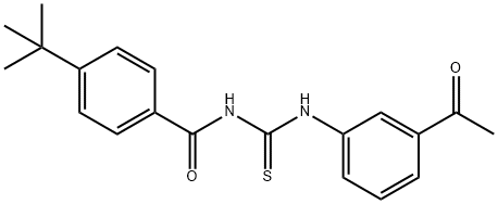 N-{[(3-acetylphenyl)amino]carbonothioyl}-4-tert-butylbenzamide 结构式