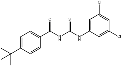 4-tert-butyl-N-{[(3,5-dichlorophenyl)amino]carbonothioyl}benzamide 结构式