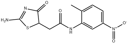 2-(2-imino-4-oxothiazolidin-5-yl)-N-(2-methyl-5-nitrophenyl)acetamide 结构式