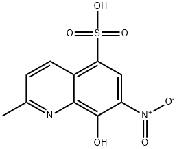 2-甲基-5-磺酸基-7-硝基-8-羟基喹啉 结构式