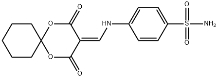 4-(((2,4-dioxo-1,5-dioxaspiro[5.5]undecan-3-ylidene)methyl)amino)benzenesulfonamide 结构式