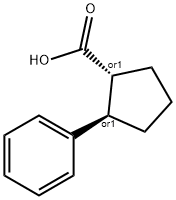 反式-2-苯基-环戊烷羧酸 结构式