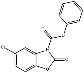 5-Chloro-2-oxo-benzooxazole-3-carboxylic acid phenyl ester 结构式