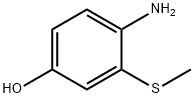 4-氨基-3-(甲硫基)苯酚 结构式