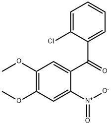 (2-chlorophenyl)-(4,5-dimethoxy-2-nitrophenyl)methanone 结构式