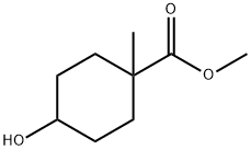 4-Hydroxy-1-methyl-cyclohexanecarboxylic acid methyl ester 结构式