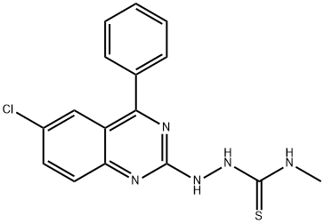 2-(6-chloro-4-phenylquinazolin-2-yl)-N-methylhydrazine-1-carbothioamide 结构式