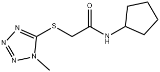 N-cyclopentyl-2-[(1-methyl-1H-tetrazol-5-yl)sulfanyl]acetamide 结构式