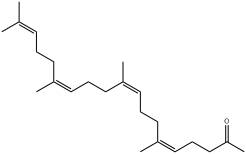 (5Z,9Z,13Z)-6,10,14,18-tetramethylnonadeca-5,9,13,17-tetraen-2-one 结构式