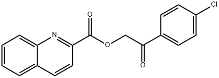 2-(4-chlorophenyl)-2-oxoethyl quinoline-2-carboxylate 结构式
