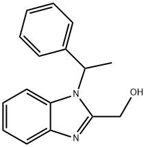 1-(1-苯基乙基)-1H-苯并咪唑-2-基]甲醇 结构式