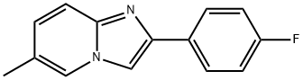 2-(4-氟苯基)-6-甲基咪唑并[1,2-A]吡啶 结构式