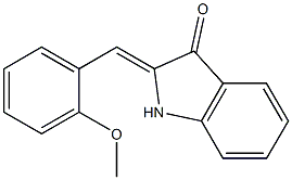 (2Z)-2-[(2-methoxyphenyl)methylidene]-1H-indol-3-one 结构式