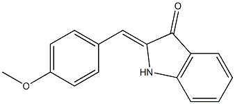 (2Z)-2-[(4-methoxyphenyl)methylidene]-1H-indol-3-one 结构式