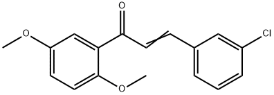(2E)-3-(3-chlorophenyl)-1-(2,5-dimethoxyphenyl)prop-2-en-1-one 结构式
