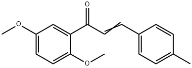 (2E)-1-(2,5-dimethoxyphenyl)-3-(4-methylphenyl)prop-2-en-1-one 结构式