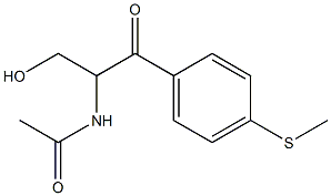 Acetamide,N-[1-(hydroxymethyl)-2-[4-(methylthio)phenyl]-2-oxoethyl]- 结构式