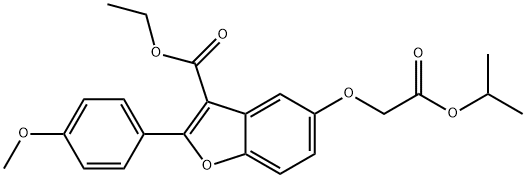 ethyl 5-(2-isopropoxy-2-oxoethoxy)-2-(4-methoxyphenyl)benzofuran-3-carboxylate 结构式