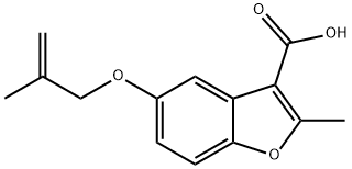 2-methyl-5-((2-methylallyl)oxy)benzofuran-3-carboxylic acid 结构式