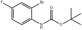 (2-溴-4-氟苯基)氨基甲酸叔丁酯 结构式