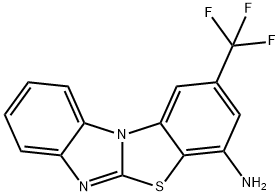 6-Trifluoromethyl-9-thia-4b,10-diaza-indeno[1,2-a]inden-8-ylamine 结构式