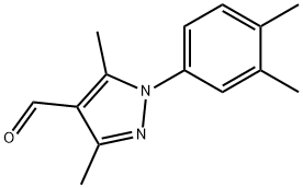 1-(3,4-DIMETHYLPHENYL)-3,5-DIMETHYL-1H-PYRAZOLE-4-CARBALDEHYDE 结构式