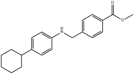 4-((4-环己基苯基)氨基)甲基)苯甲酸甲酯 结构式