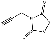 3-(2-丙炔基)-1,3-噻唑烷-2,4-二酮 结构式