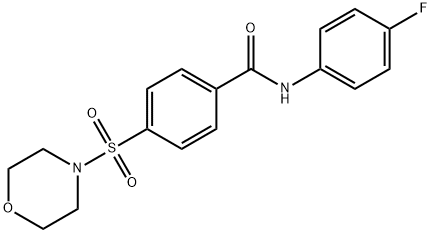 N-(4-fluorophenyl)-4-(morpholinosulfonyl)benzamide 结构式