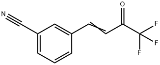 (E)-3-(4,4,4-三氟-3-氧亚基丁-1-烯-1-基)苯甲腈 结构式