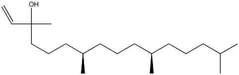 (7R,11R)-3,7,11,15-tetramethylhexadec-1-en-3-ol 结构式