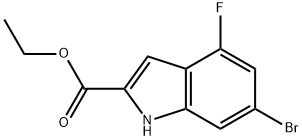 乙基 6-溴-4-氟-1H-吲哚-2-甲酸基酯 结构式