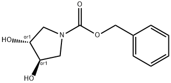 反式-1-CBZ-3,4-二羟基吡咯烷 结构式