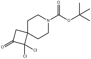 7-BOC-1,1-二氯-7-氮杂螺[3.5]壬烷-2-酮 结构式