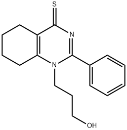 1-(3-hydroxypropyl)-2-phenyl-5,6,7,8-tetrahydroquinazoline-4(1H)-thione 结构式