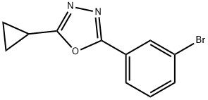 2-(3-溴苯基)-5-环丙基-1,3,4-噁二唑 结构式