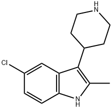 5-氯-2-甲基-3-(哌啶-4-基)-1H-吲哚 结构式