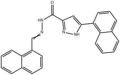 (E)-3-(naphthalen-1-yl)-N-(naphthalen-1-ylmethylene)-1H-pyrazole-5-carbohydrazide 结构式