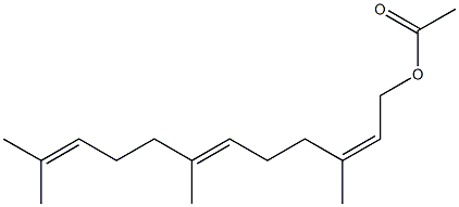 (2Z,6E)-金合欢醇乙酸酯 结构式