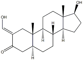 5.alpha.-Androstan-3-one, 17.beta.-hydroxy-2-(hydroxymethylene)- 结构式