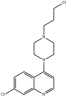 7-Chloro-4-[4-(3-chloropropyl)-1-piperazinyl]-quinoline 结构式