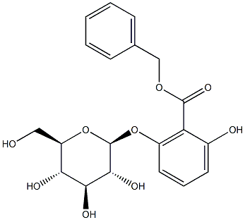 BENZYL 2-HYDROXY-6-(Β-GLUCOSYLOXY)BENZOATE 结构式