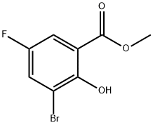 3-溴-5-氟-2-羟基苯甲酸甲酯 结构式