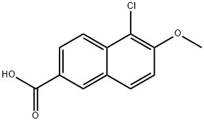 5-氯-6-甲氧基-2-萘甲酸 结构式