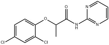 2-(2,4-dichlorophenoxy)-N-(pyrimidin-2-yl)propanamide 结构式