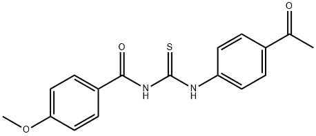 N-{[(4-acetylphenyl)amino]carbonothioyl}-4-methoxybenzamide 结构式